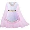 Girl's Toga Dress Greek God Outfit Roman Robe Cosplay Halloween Costume Accessories Set(PK 140) Pink view 3