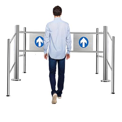 100 cm-200 cm Supermarket Entrance Safety Gate,Stainless Steel Warehouse Pedestrian Gate Door for Library Store Entrance Gate 1-Way Closing Swing Gate 12097cm