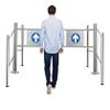 100 cm-200 cm Supermarket Entrance Safety Gate,Stainless Steel Warehouse Pedestrian Gate Door for Library Store Entrance Gate 1-Way Closing Swing Gate 12097cm view 1