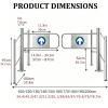 100 cm-200 cm Supermarket Entrance Safety Gate,Stainless Steel Warehouse Pedestrian Gate Door for Library Store Entrance Gate 1-Way Closing Swing Gate 12097cm view 3