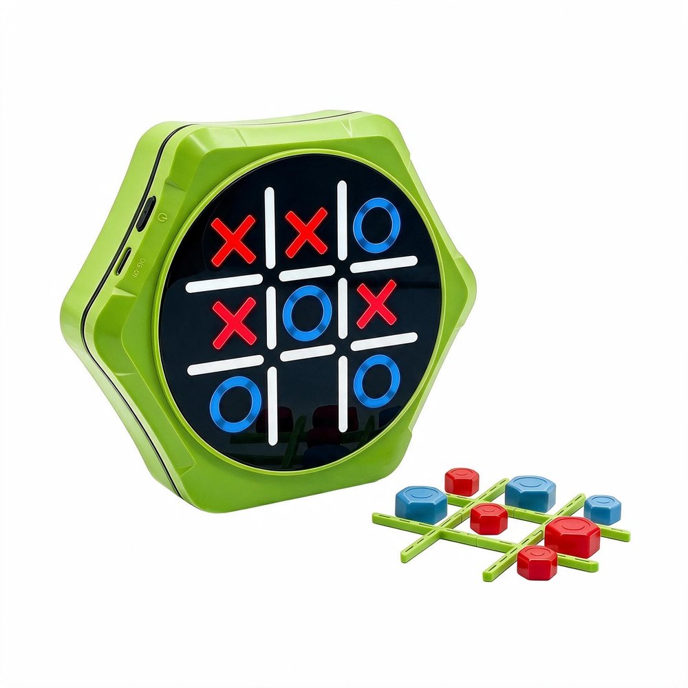 Gift for Kids Ages 6-12 5-in-1 Electronic Tic Tac Toe Handheld Game