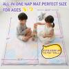 Hi Sprout Toddler Nap Mat with Removable Pillow & Soft Blanket, All-in-One Lightweight Sleeping Bag for Daycare, Preschool, Kindergarten & Travel, Washable Bedding for Kids Boys & Girls (Rainbow) view 2