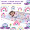 Hi Sprout Toddler Nap Mat with Removable Pillow & Soft Blanket, All-in-One Lightweight Sleeping Bag for Daycare, Preschool, Kindergarten & Travel, Washable Bedding for Kids Boys & Girls (Rainbow) view 3