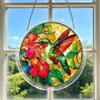 7.87 Inch Acrylic Puzzles Suncatcher Window Hanging, Unique Emerald Flame Hummingbird Acrylic Sun Catcher Puzzle Kit, Suncatchers for Doors Garden and Window Hanging, Colorful Gift for Puzzle Lover view 1