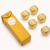 5 Pcs Gold Dice Set with Case, Premium Metal Dice Set Fancy Dice for Mahjong Dice Set, Game Dice Playing Dice 6 Sided Dice Set for Board Game Dice Party RPG Poker Tabletop Games view 1
