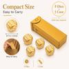 5 Pcs Gold Dice Set with Case, Premium Metal Dice Set Fancy Dice for Mahjong Dice Set, Game Dice Playing Dice 6 Sided Dice Set for Board Game Dice Party RPG Poker Tabletop Games view 3