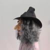 Creepy Wrinkles Old Lady Mask with Hat & Hair,Full Head Scary Evil Witch Mask,Realistic Old Women Face Masks for Halloween Birthday Haunted House Role-Play Party view 3