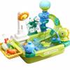 Toddler Sink, Toy Sink with Running Water, Toddler Play Set - Dinosaur Themed Kids Water Table with Fishing, Dishwashing & Slide, Electric Circulating System, 20in Plastic Toy for Toddlers view 1