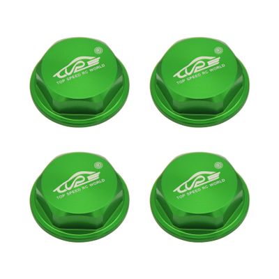 FLMLF Metal Enclosed Wheel Nut Cap 24mm for 1/5 HPI ROFUN ROVAN King Motor Baja 5B 5T 5SC SS Remote Control Car Parts (Green)