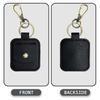 Coin Holder Keychain, Quarter Holder Keychain, Leather Coin Portable Anti-lost Pouch, Dark Brown, 2.17x1.77 Inch view 3