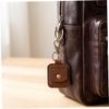 Coin Holder Keychain, Quarter Holder Keychain, Leather Coin Portable Anti-lost Pouch, Dark Brown, 2.17x1.77 Inch view 4