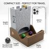ASUIU Medieval Dice Tower - Premium Composite Stone & Wood Texture Castle Dice Roller for DND, TTRPG, Pathfinder - Portable Compact Dice Castle with Integrated Tray - Fits Full 7-Die Polyhedral Set view 2