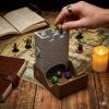 ASUIU Medieval Dice Tower - Premium Composite Stone & Wood Texture Castle Dice Roller for DND, TTRPG, Pathfinder - Portable Compact Dice Castle with Integrated Tray - Fits Full 7-Die Polyhedral Set view 4