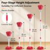 Automatic Bubble Machine, 2026 New Light Up Bubble Torch Garden Lamp with Adjustable Height Up to 47 Inche with LED Lights & Music for Birthday Party Garden Yard (Red) view 3