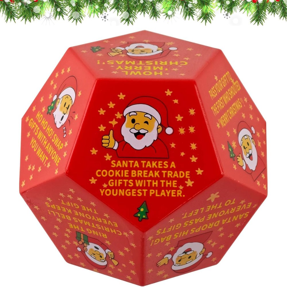 2026 Hilarious Santa Swap Gift Exchange Dice, 3 * 3 in Exchange Gifts Dice, Christmas Stocking Stuffers Gift Exchange Dice Games for Family Party, Gifts for Xmas, Birthday, Party and Holiday