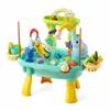NewGtuizi Play Sink for Toddlers 1-3, Play Sink with Running Water Electric Recirculating Toy with Volcano Spray, Fishing & Slide Activities (Blue), Water Table for Toddlers 1-3, Table view 2