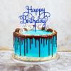 ZHENGYE Happy Birthday Cake Topper Decoration For Birthday Decorations Supplies(Blue) view 3