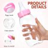 2 Pcs Baby Bottle Piggy Bank, 11 inch Bottle for Shower Game, Large Large, Clear Plastic Coin Saving Box for Kids Nursery Decor Shower Games, Pink view 4