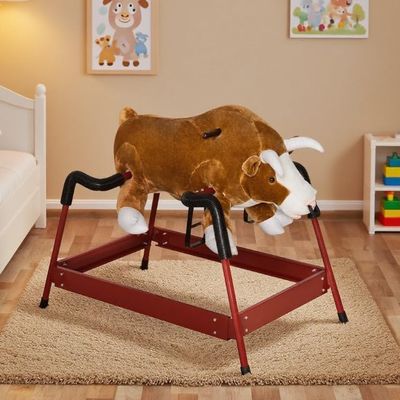Sturdy & Safe Toddler Spring Rocking Horse Plush Soft Seat, Stable Metal Springs, Indoor/Outdoor Ride-On Toy Gift
