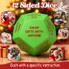 2026 Santa Swap Gift Exchange Dice, 3 * 3in Exchange Gifts Family Game, Christmas Stocking Stuffers White Elephant Gift for Men Women, Christmas Birthday Gifts for Teens, Large Dice Party Gifts view 3