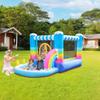 Doctor Dolphin Rainbow Inflatable Bounce House for Kids, Kids Bouncy Castle Slide Combo, Outdoor Indoor Inflatable Jumping Bouncer Playhouse with Blower-62112 view 4