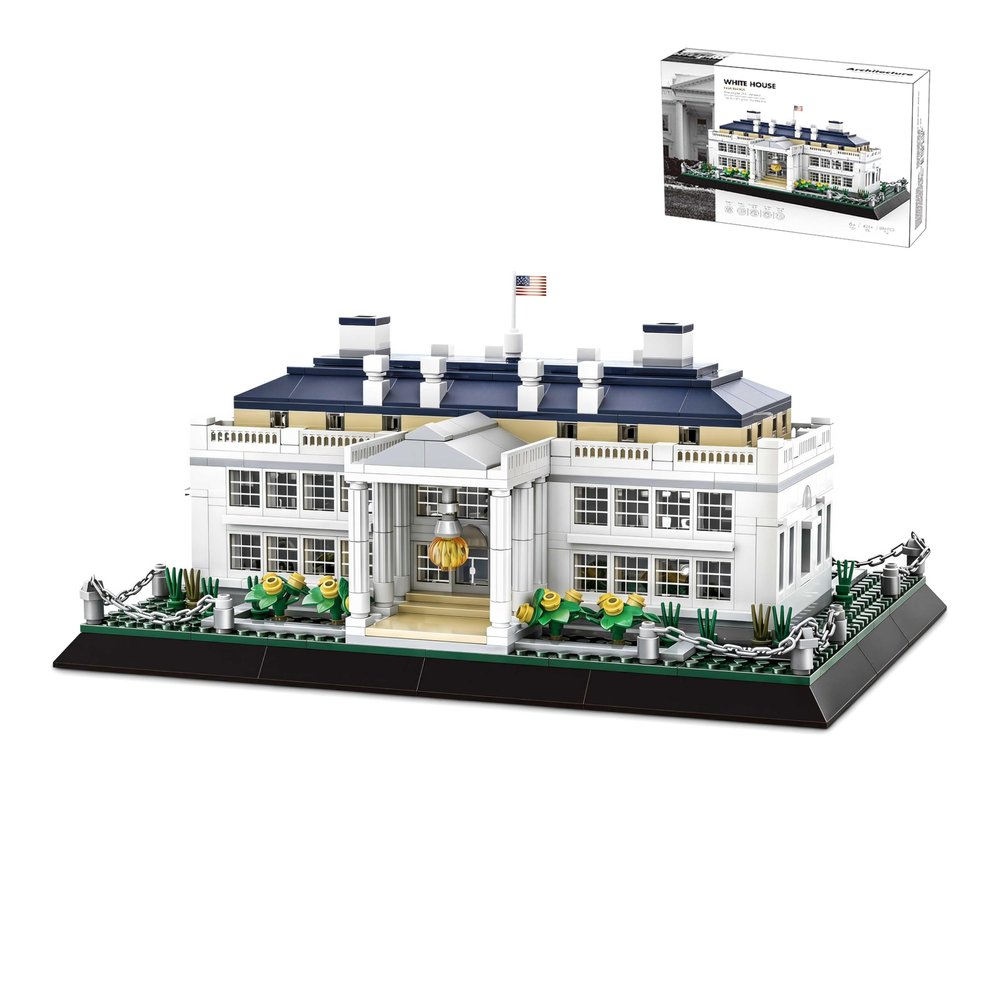 YINGYIWH White House Micro Building Blocks Set 894 PCS Washington DC Landmark Souvenir Gift for Adults and Teens