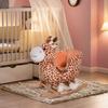 Giraffe Themed Plush Rocking Horse Kids Ride-On Chair Toy, Soft Animal Design, Stable view 1