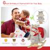 Kids Ride-On Rocking Horse Toy, Rocker with Lullaby Song, Hand Puppets & Soft Plush Fabric for Children 18-36 Months, Gray view 4