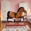 Kids Plush Rocking Horse Soft Cuddly Seat, Sturdy Rocker Base, Non-Tip Toddler Toy view 1