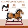 Kids Plush Rocking Horse Soft Cuddly Seat, Sturdy Rocker Base, Non-Tip Toddler Toy view 4