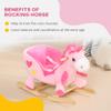 Baby Rocking Horse, Ride on Unicorn with 32 Songs, Toddler Rocker Toy with Wooden Base Seat Safety Belt for 1.5-3 Year Old, Pink view 4