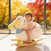 Rocking Horse Kids Ride-On Toy Soft Plush Seat, Sturdy Non-Tip Base, Safe Toddler Gift view 1