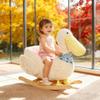Rocking Horse Kids Ride-On Toy Soft Plush Seat, Sturdy Non-Tip Base, Safe Toddler Gift view 4
