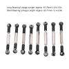 8Pcs Metal Adjustable Steering Linkage, Aluminum Alloy Servo Link Pull Rod for WPL C14 C24 B14 MN D90 D91 RC Cars with Precision Threads and Lightweight Design (Black) view 2