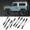 8Pcs Metal Adjustable Steering Linkage, Aluminum Alloy Servo Link Pull Rod for WPL C14 C24 B14 MN D90 D91 RC Cars with Precision Threads and Lightweight Design (Black) view 3