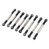 8Pcs Metal Adjustable Steering Linkage, Aluminum Alloy Servo Link Pull Rod for WPL C14 C24 B14 MN D90 D91 RC Cars with Precision Threads and Lightweight Design (Black) view 4
