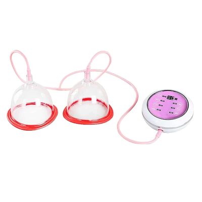 Electric Breast Massager & Vacuum Therapy Machine, Double Cup Pump Bust Lift Enhancer for Fast Enlargement, Firming Care, Anti-Sagging & Promoting Blood Circulation(B Cup)