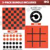 [3 Pack] HI-Q Checkers & Tic-Tac-Toe Board Game Set Multi-Pack Bundle for Family Game Night & Classrooms Features Interlocking Stacking Pieces & Folding Board Ages 6+ view 3