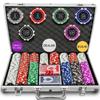 Petjirohot 500PCS Chips Professional Poker Chip Set with Aluminum Case, 11.5 Gram Composite Clay Chips, 2 Decks of Cards, 5 Dice & Dealer Button - Perfect for Texas Holdem, Blackjack, Casino Night view 1