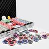 Petjirohot 500PCS Chips Professional Poker Chip Set with Aluminum Case, 11.5 Gram Composite Clay Chips, 2 Decks of Cards, 5 Dice & Dealer Button - Perfect for Texas Holdem, Blackjack, Casino Night view 2