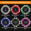 Petjirohot 500PCS Chips Professional Poker Chip Set with Aluminum Case, 11.5 Gram Composite Clay Chips, 2 Decks of Cards, 5 Dice & Dealer Button - Perfect for Texas Holdem, Blackjack, Casino Night view 4