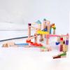ToysCentral Basics 100 Pieces Wooden Marble Run Parent-Child Interaction Ball Track Building Blocks Paint Block Set for Children view 2
