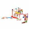 Gralara 100 Pieces Wooden Marble Run Brain Training Ball Track Building Blocks Hands-on Learning Block Set for Kids view 1