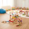 Gralara 100 Pieces Wooden Marble Run Brain Training Ball Track Building Blocks Hands-on Learning Block Set for Kids view 3