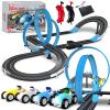 AGM MASTECH Crazy-Loop Slot Car Race Track Set with 4 LED Light-Up Cars, 19ft Electric Racing Track with 360 Loop, Cartoon Animal Drivers, Dual Power, Toys for Kids Boys Age 8-14 view 1