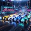 AGM MASTECH Crazy-Loop Slot Car Race Track Set with 4 LED Light-Up Cars, 19ft Electric Racing Track with 360 Loop, Cartoon Animal Drivers, Dual Power, Toys for Kids Boys Age 8-14 view 2