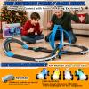 AGM MASTECH Crazy-Loop Slot Car Race Track Set with 4 LED Light-Up Cars, 19ft Electric Racing Track with 360 Loop, Cartoon Animal Drivers, Dual Power, Toys for Kids Boys Age 8-14 view 4
