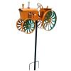 Wind Spinner-Garden Tractor Wind Spinner, Orange Tractor Windmill Spinners with Rotating Wheels, Wrought Iron Tractors Windmill, Winds Spinners for Yard and Garden view 1