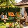 Wind Spinner-Garden Tractor Wind Spinner, Orange Tractor Windmill Spinners with Rotating Wheels, Wrought Iron Tractors Windmill, Winds Spinners for Yard and Garden view 3
