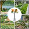 Wind Spinner-Garden Tractor Wind Spinner, Orange Tractor Windmill Spinners with Rotating Wheels, Wrought Iron Tractors Windmill, Winds Spinners for Yard and Garden view 4
